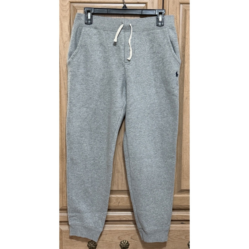 Polo Ralph Lauren Sweatpants Joggers Youth Large Gray Fleece Boys Kids L